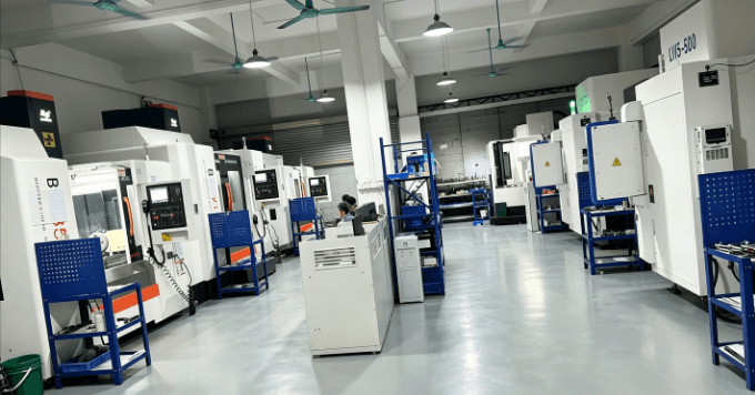 CNC machining center workshop