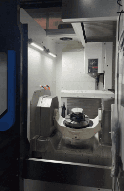 5-axis machining in progress
